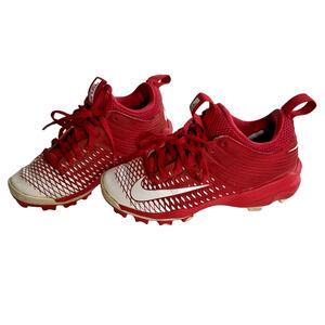 Nike Lunar Trout 2 Youth =Baseball Cleats - Red/White - Size 12Y - 807132
